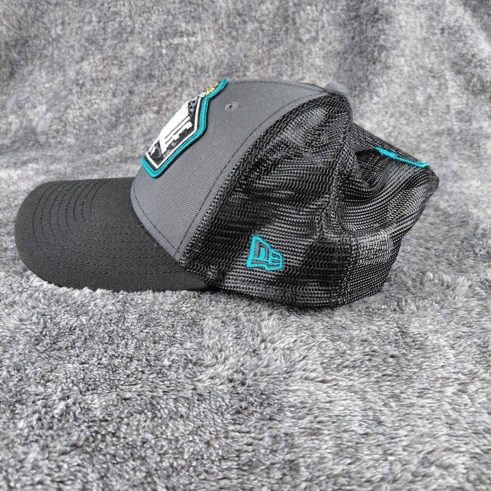 New Era Jacksonville Jaguars 9FORTY Trucker‎ Hat Snapback Gray Black NFL Cap - Picture 4 of 7